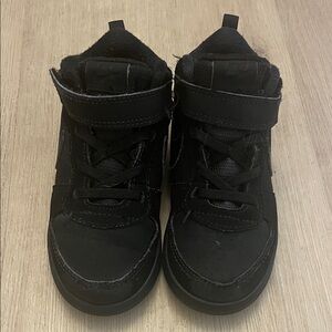 Nike Kids Black High-Top Sneakers with Strap